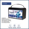 Icona London 12.8V 100Ah Lithium LiFePO4 Deep Cycle Battery – Rechargeable Lithium Iron Phosphate Battery for Solar Power, Wind Power, Scooters, UPS, Power Wheels, Fish Finder