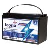 Icona London 12.8V 100Ah Lithium LiFePO4 Deep Cycle Battery – Rechargeable Lithium Iron Phosphate Battery for Solar Power, Wind Power, Scooters, UPS, Power Wheels, Fish Finder